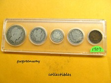 1907 Argent Naissance Année Kit 5 Pièces (Autres Ans Aussi)