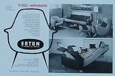 PUBLICITE ERTON FAUTEUIL RELAX CANAPE SALON DE 1958 FRENCH AD ADVERT PUB VINTAGE