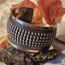 Bracelet Manchette Vintage Argent 925 Suarti BA 41 G 60mm Ouverture 24mm l 37mm