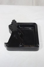 Cendrier Johnnie Walker noir publicitaire vintage ceramique 19.5x20.5cm