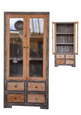 Vitrine en Bois De Teak Bi