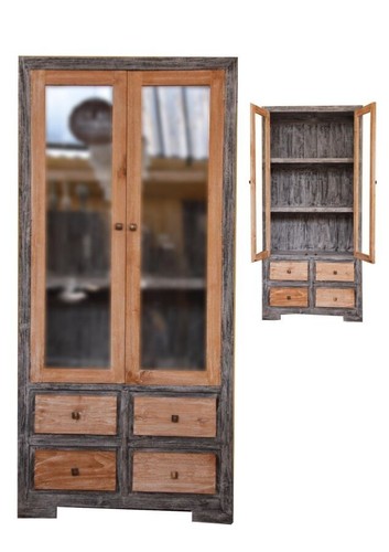 Vitrine bois teak bi - vitrine,