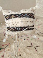 Moroccan Handira pillow. Moroccan wedding pillow. Berber cushion . Home decor. T