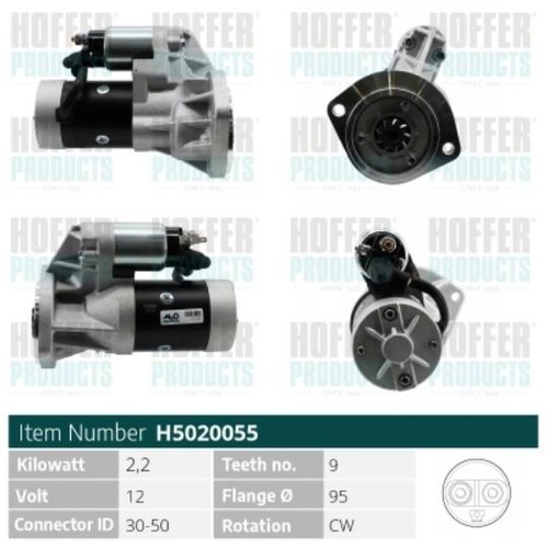 Moteur démarrage hoffer - hoffer, pour