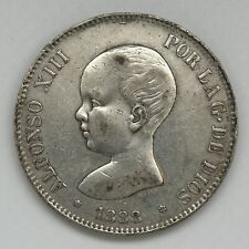 ESPAGNE - SPAIN - 5 Pesetas Alfonso XIII 1888  - Argent - Silver