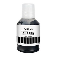 1 Bouteille d'encre Noire 175ml pour remplacer Canon GI-56Bk Compatible/non-OEM