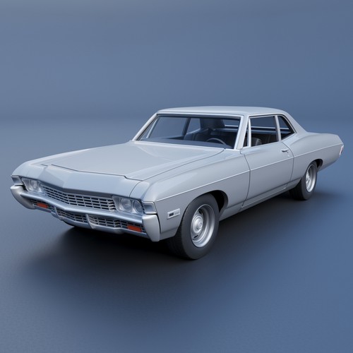 Printed 1968 chevrolet - 3d,