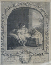 GRAVURE XVIII° SCENE MERE