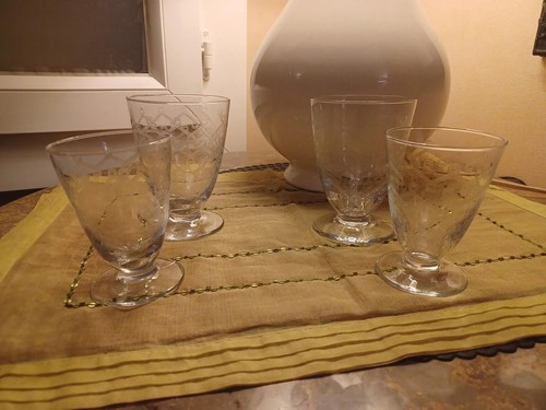 Verres cristal ancien - verres,