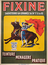 Original Vintage Poster - Fixine - Bullfight - Bull - Garment Dye - 1925