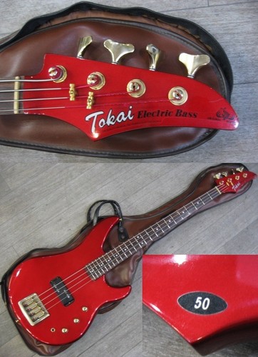 Tokai red electric bass 1980s - red,