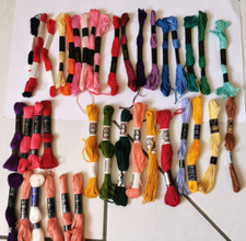 Lot 38 échevettes coton DMC 4, 16, 20 et divers marques  vintage