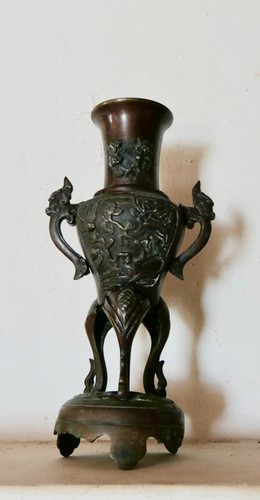 Vase bronze meiji japon 19eme - bronze,