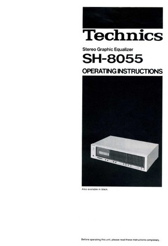 Technics 8055 equalizer - technics, sh-8055