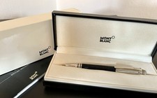 MONTBLANC stylo roller Starwalker doué platine noir bille pen fineliner boîte