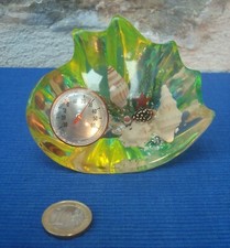 V63 Presse Papier Résine Kitch Thermometre Souvenir coquillage vintage inclusion