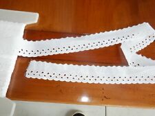 dentelle broderie anglaise 100% coton  3 cm vente au m