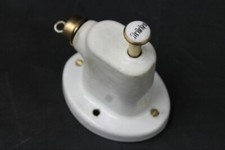 Ancien Poignée Poussoir Pour Réservoir De Toilette Chaîne De Chasse Porcelaine