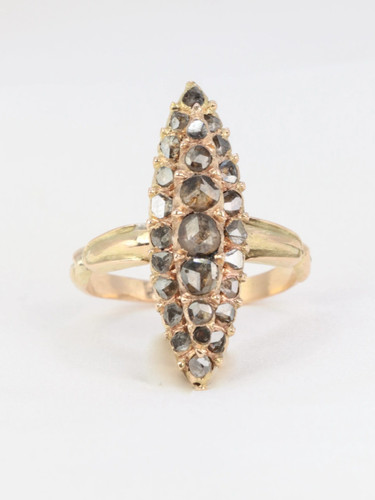 Bague marquise ancienne - , or