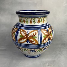 ESPAGNE vase céramique poterie espagnole signé TALAVERA PRADO XI