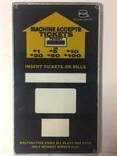 IGT Poker side Glass,machine accepts tickets Denom Malfunction (908-972-00)