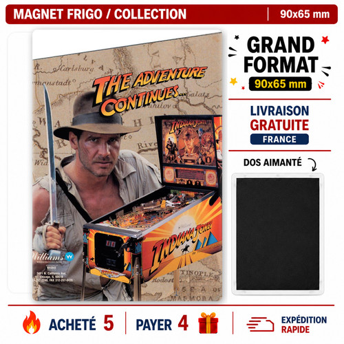 Magnet flyer pinball indiana - pinball,