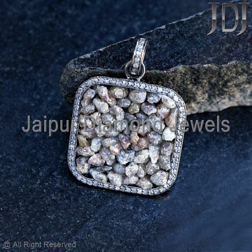 Naturel pendentif diamant - naturel, 925