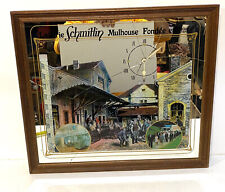 Ancien Miroir Horloge Publicitaire Laiterie Schmitlin Mulhouse