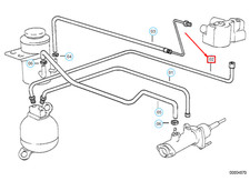 BMW 8 E31 Unité de freinage assisté Circuit d'huile Pipeline 34331163944 NOUVEAU