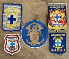 Lot 5 ÉCUSSONS PATCH MARINS POMPIERS DE MARSEILLE 13