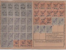 FISCAUX carte de socio postaux d'alsace lorraine