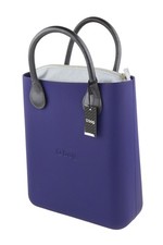 O Bag Chic Femme Sac OS Bleu Double Poignées Intérieur Sac Mini Sac Carré - Logo