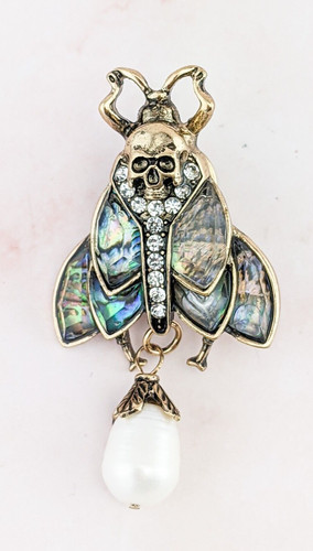 Death head moth - fashion, brooch