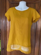 tee-shirt ample-tunique Camaieu moutarde 36