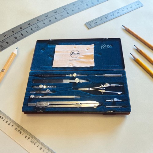 Ancien coffret compas kern - coffret, de