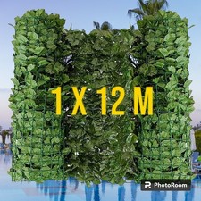 1 x 12 M haie artificielle lierre faux clôture filet cachant les fausses feui...