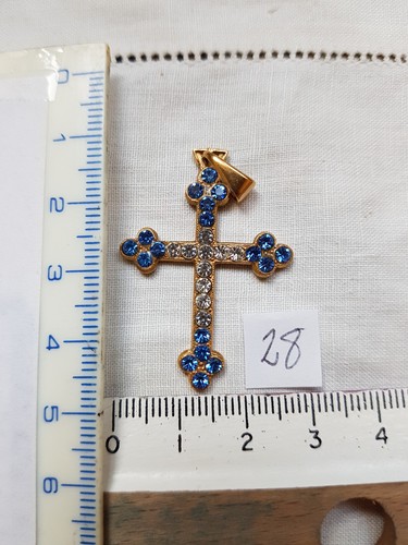 Croix pendentif plaqué or - ,