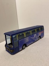 Majorette Bus Autocar AIRPORT International 1/50 Bleu Métal Plastique À Rénover