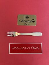 FOURCHETTE POISSON CHRISTOFLE LAOS  17 CM  METAL ARGENTE TRÈS BEL ETAT;