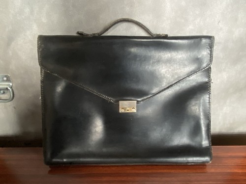 Ancienne sacoche cuir noir - cuir,