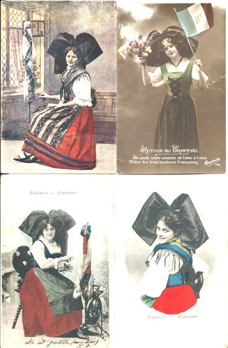 4 cartes postales - cartes,