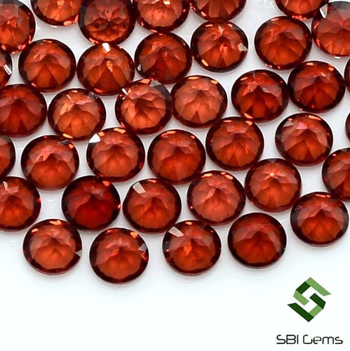Naturel grenat rouge rond - grenat,