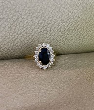 bague marguerite or 750 saphir