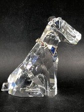 Sublime GRANDE FIGURINE CHIEN FOX TERRIER en CRISTAL DE SWAROVSKI en TBE 11,5 cm