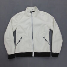 Veste Imperméable IcePeak M Blanc Coupe Vent Full Zip Col Montant Léger