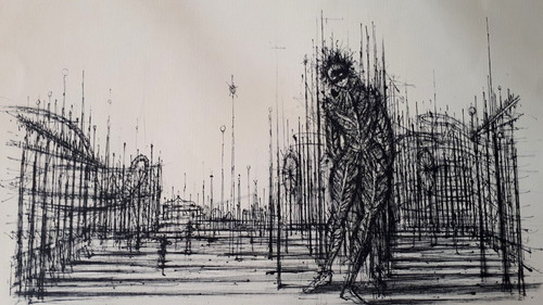 Grande lithographie signée