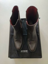 Boots en cuir - Accessoire diffusion - femmes - taille 38.5