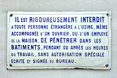 Plaque émaillée bombée - plaque,