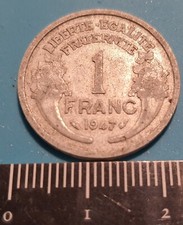 pièce 1 franc Morlon alu 1947 