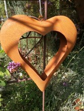 Coeur en rouille noble 3D à suspendre cœur en métal décoration de jardin bol ...